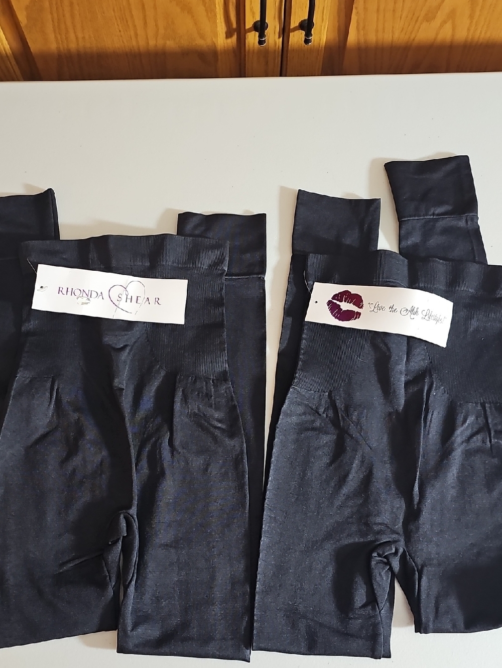 Rhonda Shear Black High-Waist Shaping Leggings - 2 Pack 5BIN B116